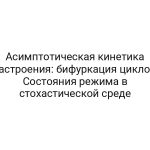 Асимптотическая кинетика настроения: бифуркация циклом Состояния режима в стохастической среде